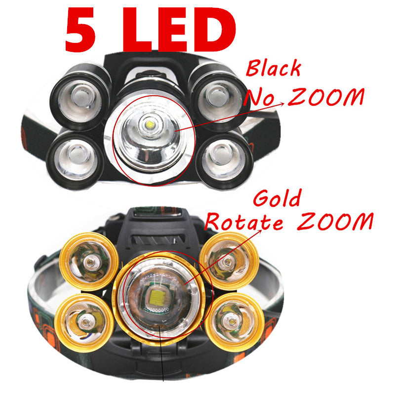 15000Lm XM-T6x3 LED Headlight ZOOM Flashlight Torch Camping Fishing Headlamp lantern Use 2*18650 battery / AC/Car/Usb/ charging